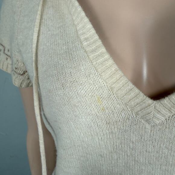 Vintage Y2K Esprit Women's sweater Large Wool Hooded Knit Tunic S/S E3-11 - Picture 3 of 10